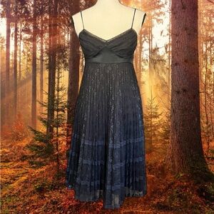 Vintage Betsey Johnson New York Sheer Floral Lace & Silk Goth Babydoll Dress